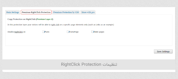 افزونه جلوگیری از کلیک راست در وردپرس WP Content Copy Protection