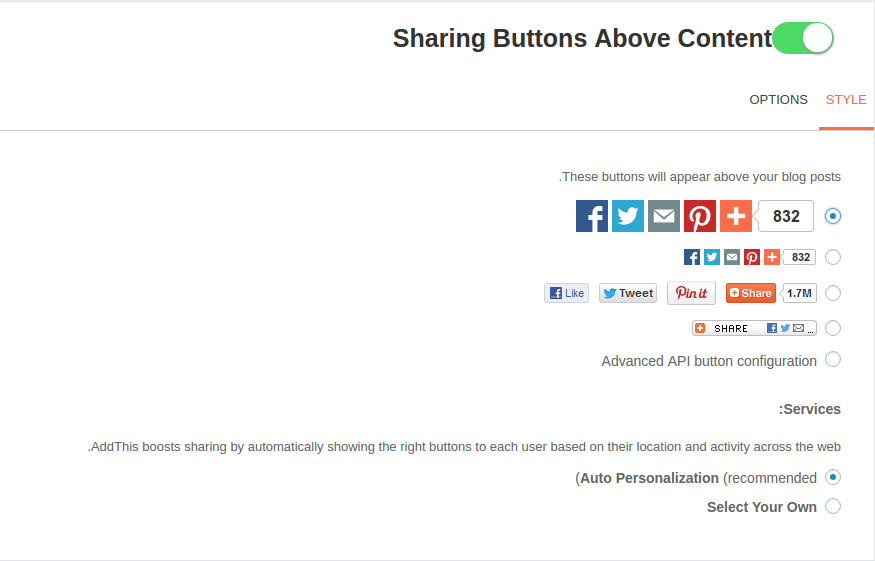 افزودن دکمه اشتراک گذاری مطالب وردپرس با افزونه Share Buttons by AddThis