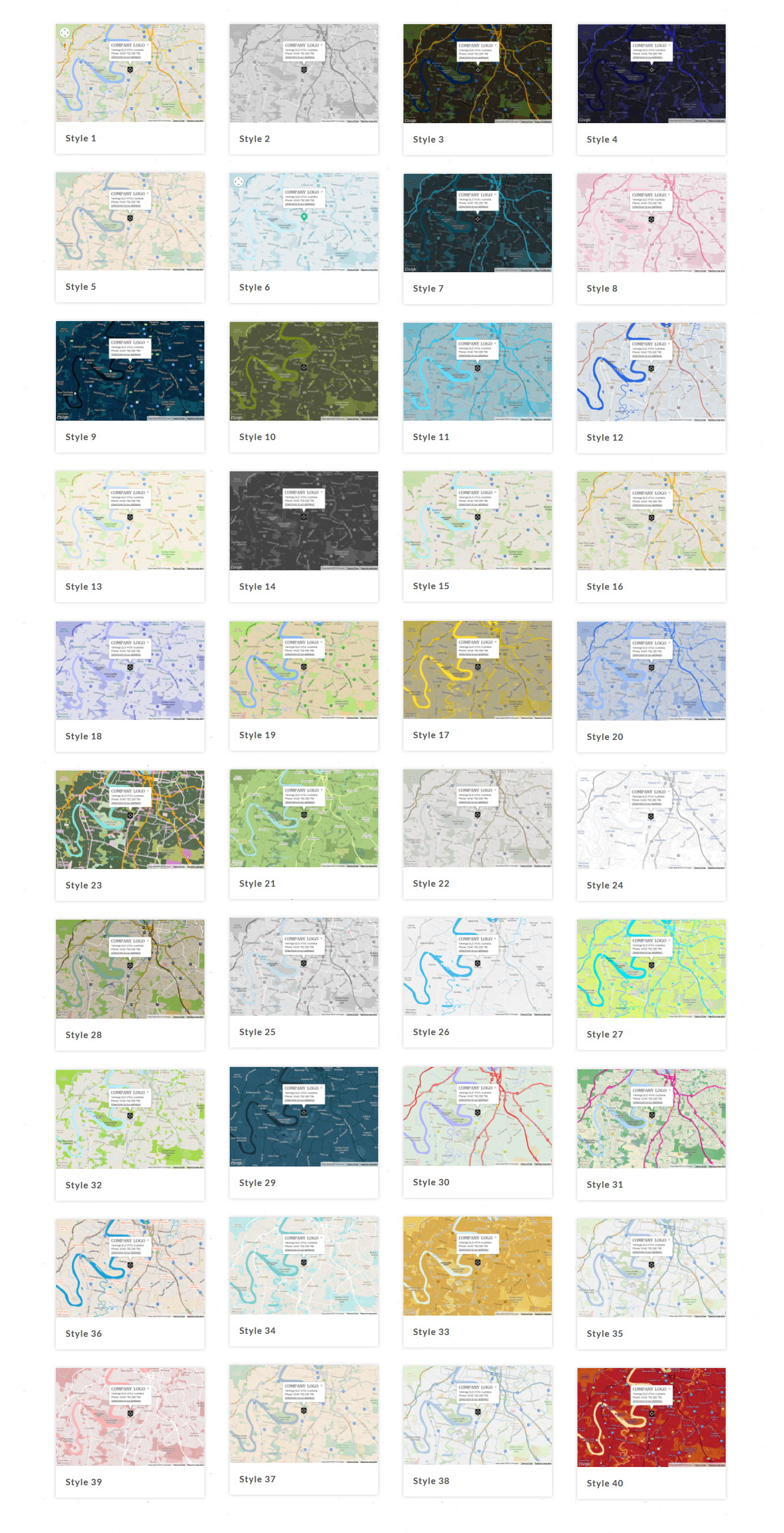 ایجاد نقشه های سفارشی گوگل در وردپرس با افزونه Responsive Styled Google Maps