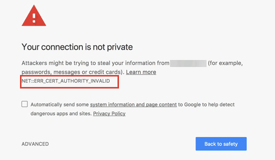 حل ارور Your Connection is not secure در هنگام فعال سازی SSL