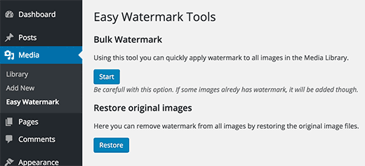 افزونه وردپرس واترمارک تصاویر Easy Watermark