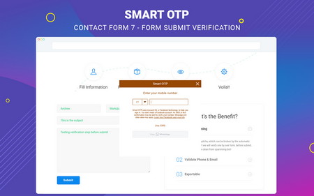 افزونه تایید اعتبار شماره موبایل و ایمیل برای وردپرس Smart OTP